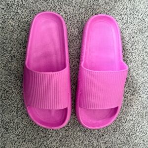 Vibrant Pink Slide Sandals